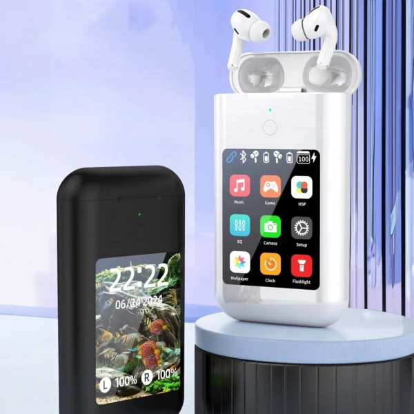 Fones Bluetooth com Caixa Touch
